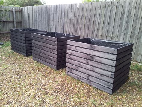 Extra Large Planter Boxes Stained In Black Large Planter Boxes