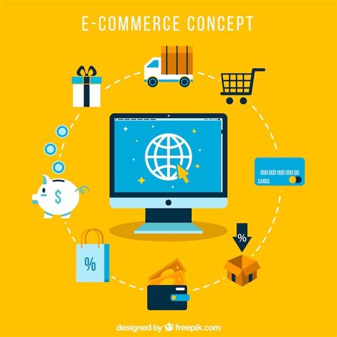 Free Vector Worldwide E Commerce Concept