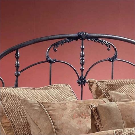 Hillsdale Jacqueline King Size Metal Spindle Headboard In Antique Gray 1293 670