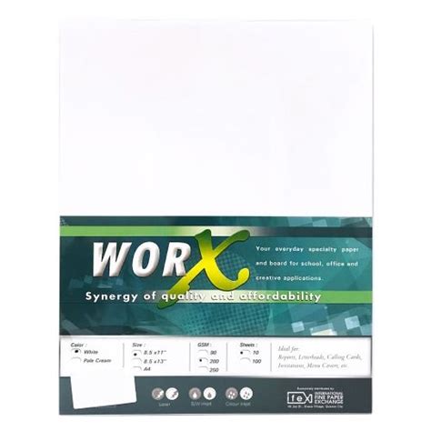 30pcs 90 200 250 Gsm Worx Specialty Board Certificate Paper White