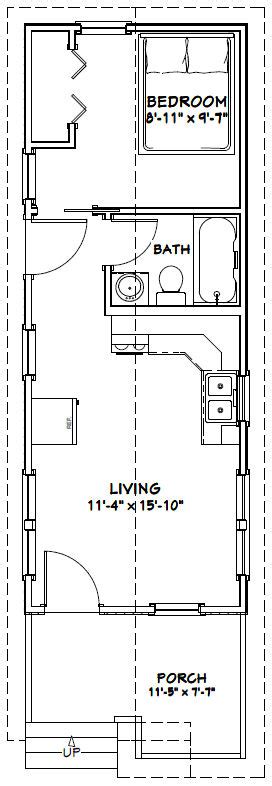 12x32 Tiny House 12x32h1b 384 Sq Ft Excellent Floor Plans