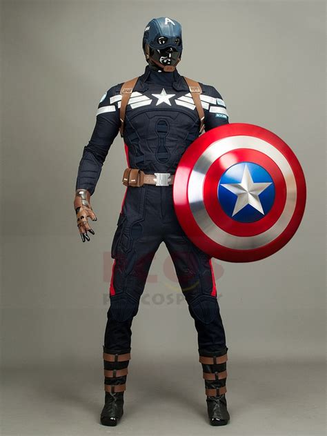 Deluxe Captain America The Winter Soldier Steve Rogers Cosplay Costume