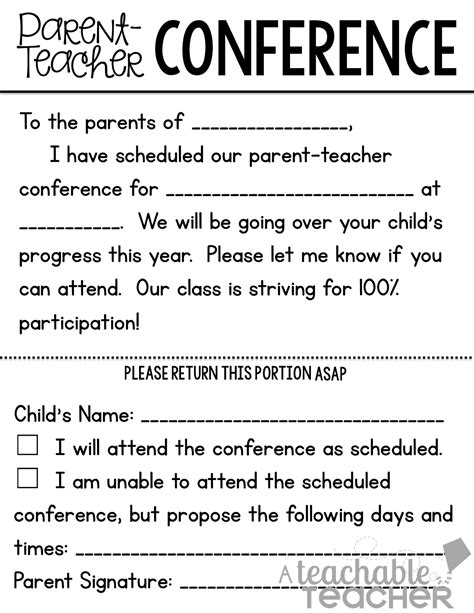 Parent Teacher Conference Tips And Freebies Linky Party