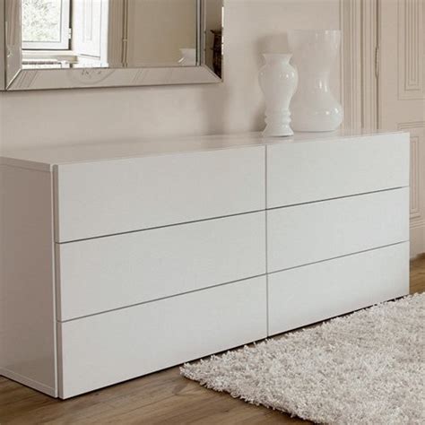 Aurora 6 Drawer White Dresser Modern Dressers By Hayneedle