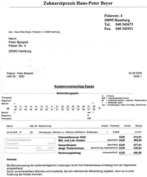 Heil und kostenplan einreichen anschreiben heil und kostenplan alles was sie wissen mussen 9 14 fabelhaft rechnung bei krankenkasse einreichen 6 Zahnarzt Heil Und Kostenplan Einreichen Anschreiben Muster ...