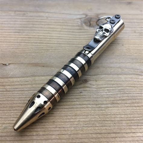 Custom Skull Cal50 Edc Ballpoint Pen By Böker Silver Bronze Connector