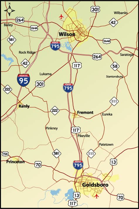 I 95 North Carolina Map Maps Model Online