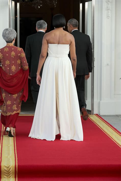 Michelle Obama Wore A Gorgeous White Dress To Last Nights State Dinner