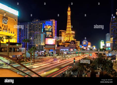 Las Vegas Strip At Night Stock Photos And Las Vegas Strip At Night Stock