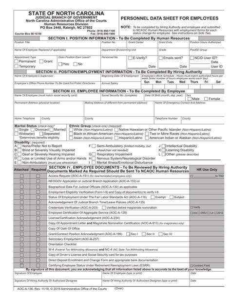 Form Aoc A 136 Fill Out Sign Online And Download Fillable Pdf North