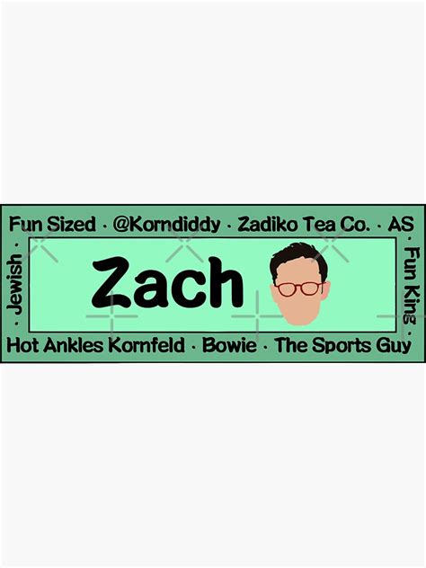Zach Kornfeld The Try Guys Fan Art Logo Sticker By Ebug200 Redbubble