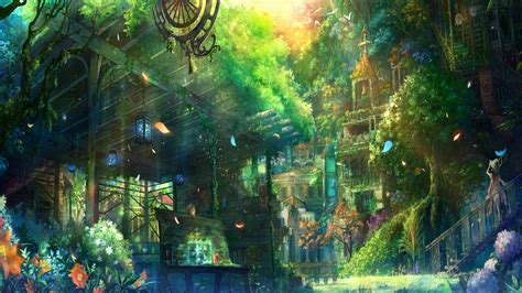Anime Forest Background Wallpapersafari