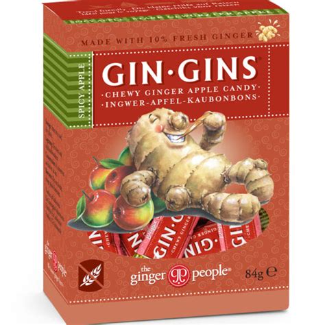 Gin Gins Spicy Apple Chewy Ginger Candy Modern Herbals