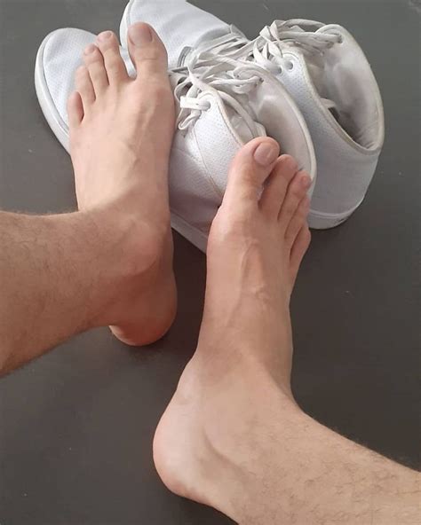 White Big Male Feet P S Masculinos Dedos Do P