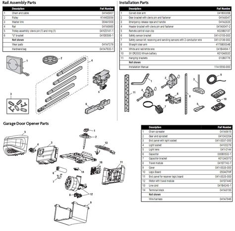 LiftMaster WL Garage Door Opener Parts Diagram And List OFF