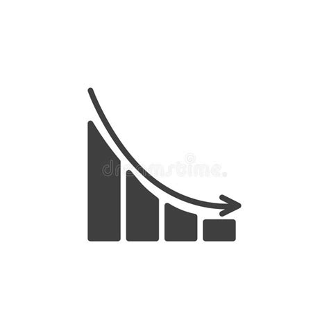 Business Decline Graph Vector Icon Stock Vector Illustration Of Flat