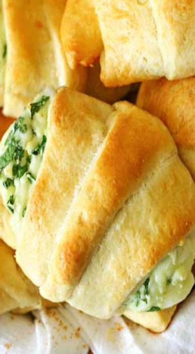 Cheesy Spinach Crescents Crescent Recipes Recipes