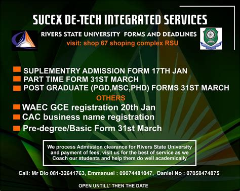 river state university aspirants home