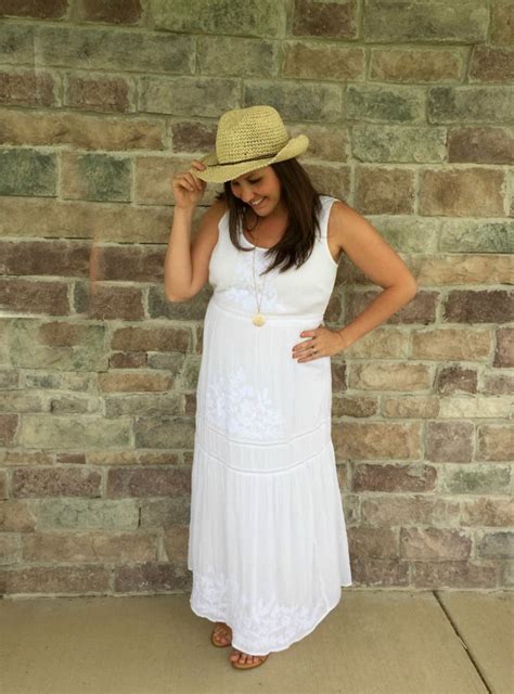 how to wear a white maxi dress for summer momma in flip flops