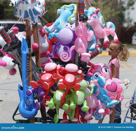 Balloon Toys For Sale During A Parade In Small Town America Editorial Stock Image Image Of