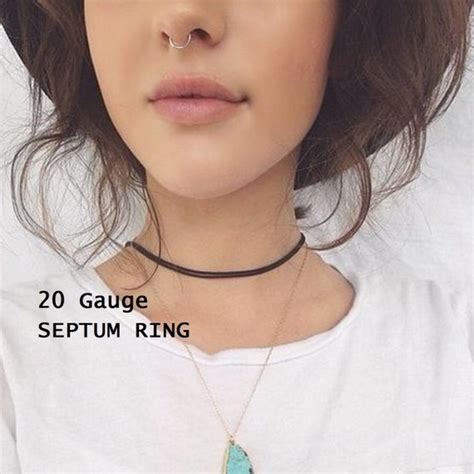 Small Silver Septum Ring Septum Hoop Ring Custom By Ansaccessories