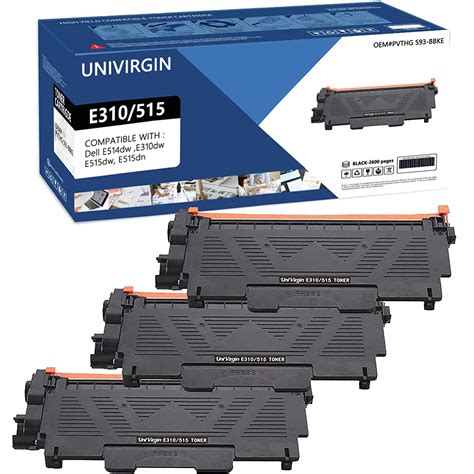 3 Pack Compatible E310 E514 E515 Toner Replacement For Dell E310dw