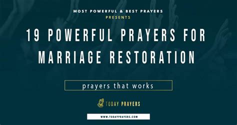 19 Powerful Prayers For Marriage Restoration Today Prayers