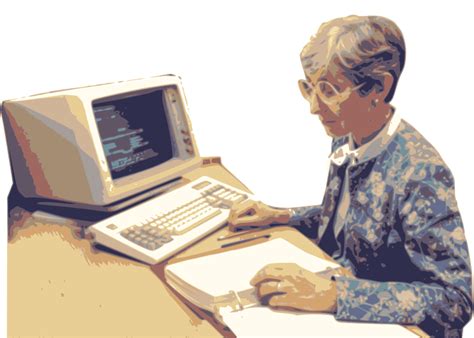 Retro Computer User Openclipart