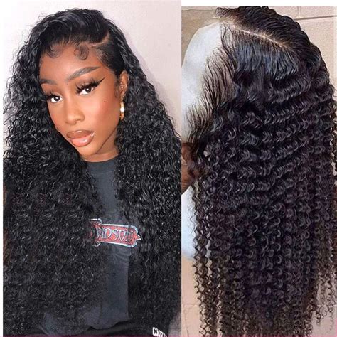 Buy Brazilian Curly Wig Inch Pre Plucked With Baby Hair Curly Lace