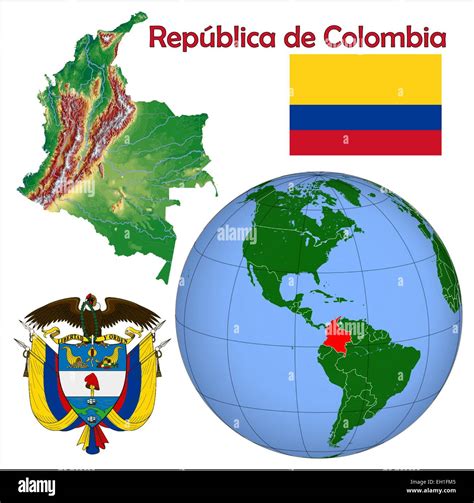 Mapa De Colombia Vector Fotografías E Imágenes De Alta Resolución