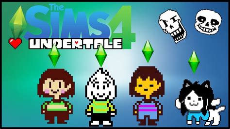 Undertale Sims Frisk Chara Asriel And Temmie Sims 4 Youtube