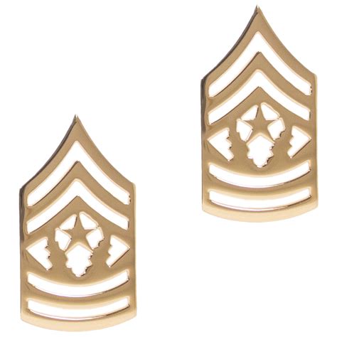 Army Command Sergeant Major 22k Gold Plated Chevron Vanguard Industries