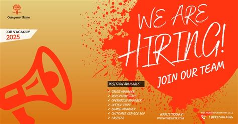 We Are Hiring Ad Template Postermywall
