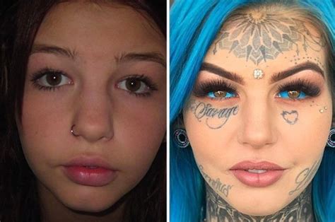 Amber Luke Transforms Her Baby Face With Tattoos And Eyeball Inkings