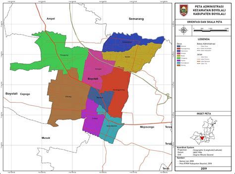 Peta Administrasi Kecamatan Boyolali Kabupaten Boyolali Neededthing