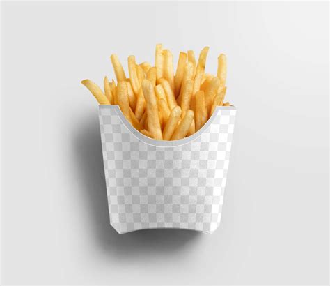 french fries packaging mockup psd