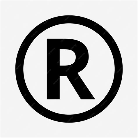 Premium Vector | R Symbol trademark vector illustration