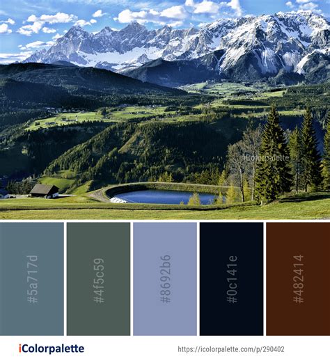 Color Palette ideas from 1956 Mountain Images | iColorpalette | Color palette, Soothing paint ...