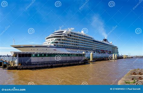 Luxury Nautical Cruise Vessel Sailing The Blue Seas Editorial Stock