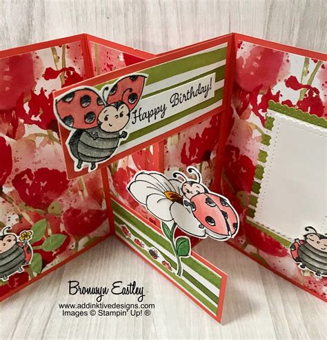 ‘little Ladybug Fun Fold Card Tutorial Folded Cards Fun Fold Cards