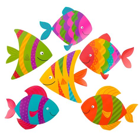 Fish Large Cutouts 6 Inches 36 Pieces Mardel