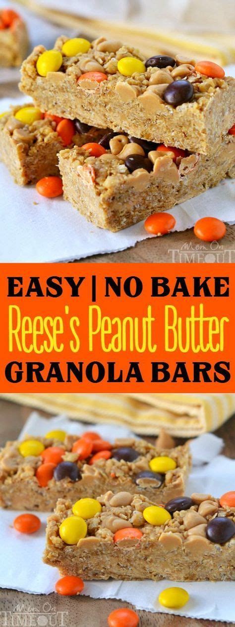 Press the granola bars into the baking sheet and bake for 30 minutes. These easy no-bake Reese's Peanut Butter Granola Bars are ...
