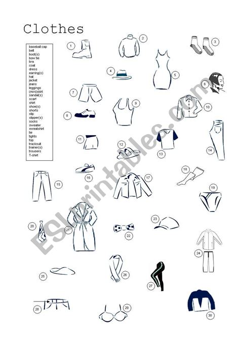 Clothes Vocabulary Exercise Esl Worksheet By Danigo