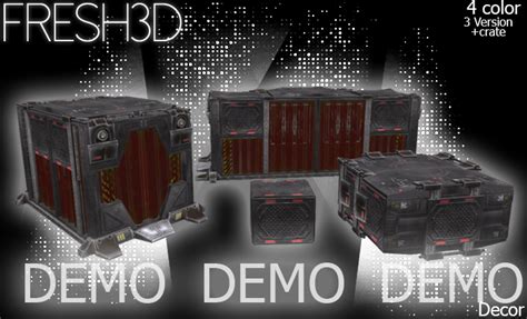 Second Life Marketplace Fresh3d Sci Fi Containers Demo