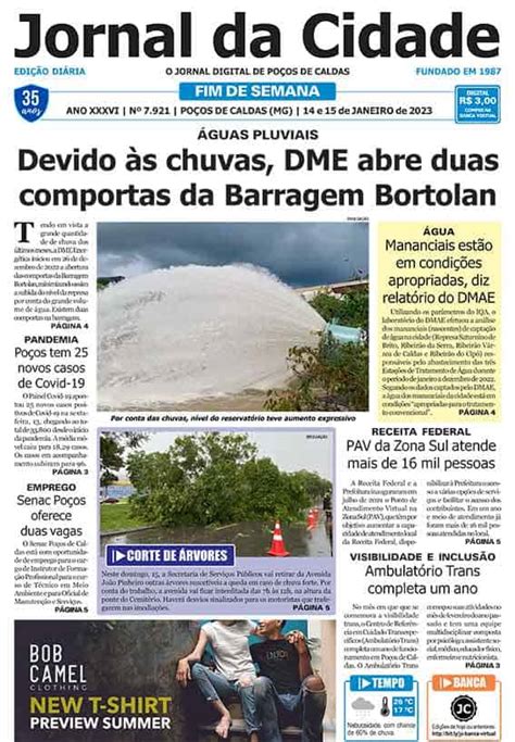 Jornal Da Cidade 14 15 De Janeiro De 2023 Jornal Da Cidade Notícias De Poços De Caldas E Região