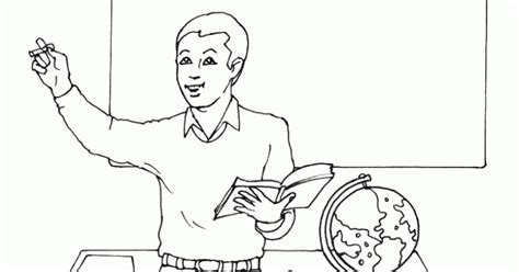 Dibujos para colorear del día del maestro para niños. Pinto Dibujos: Dibujo de maestro para colorear