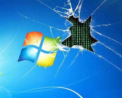 Windows Break Glass Effect Wallpapers Logos Mobile