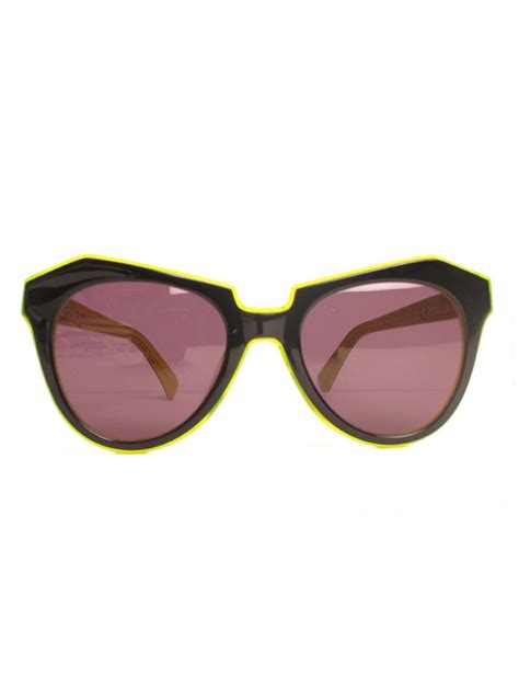 Karen Walker Number One Sunglasses In Yellow Black Lyst
