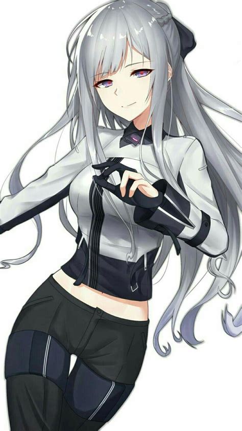 Pin En Anime Girls With White Silver Hair