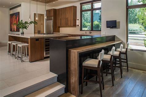 Love The Multi Height Counter Interior Design Kitchen Sunken Living